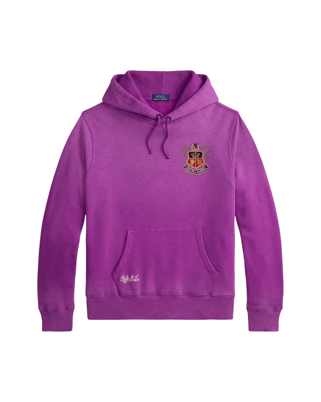 RALPH LAUREN PURPLE LABEL - Sweat à capuche en polaire brodé coupe vintage Paloma Violet - Lothaire
