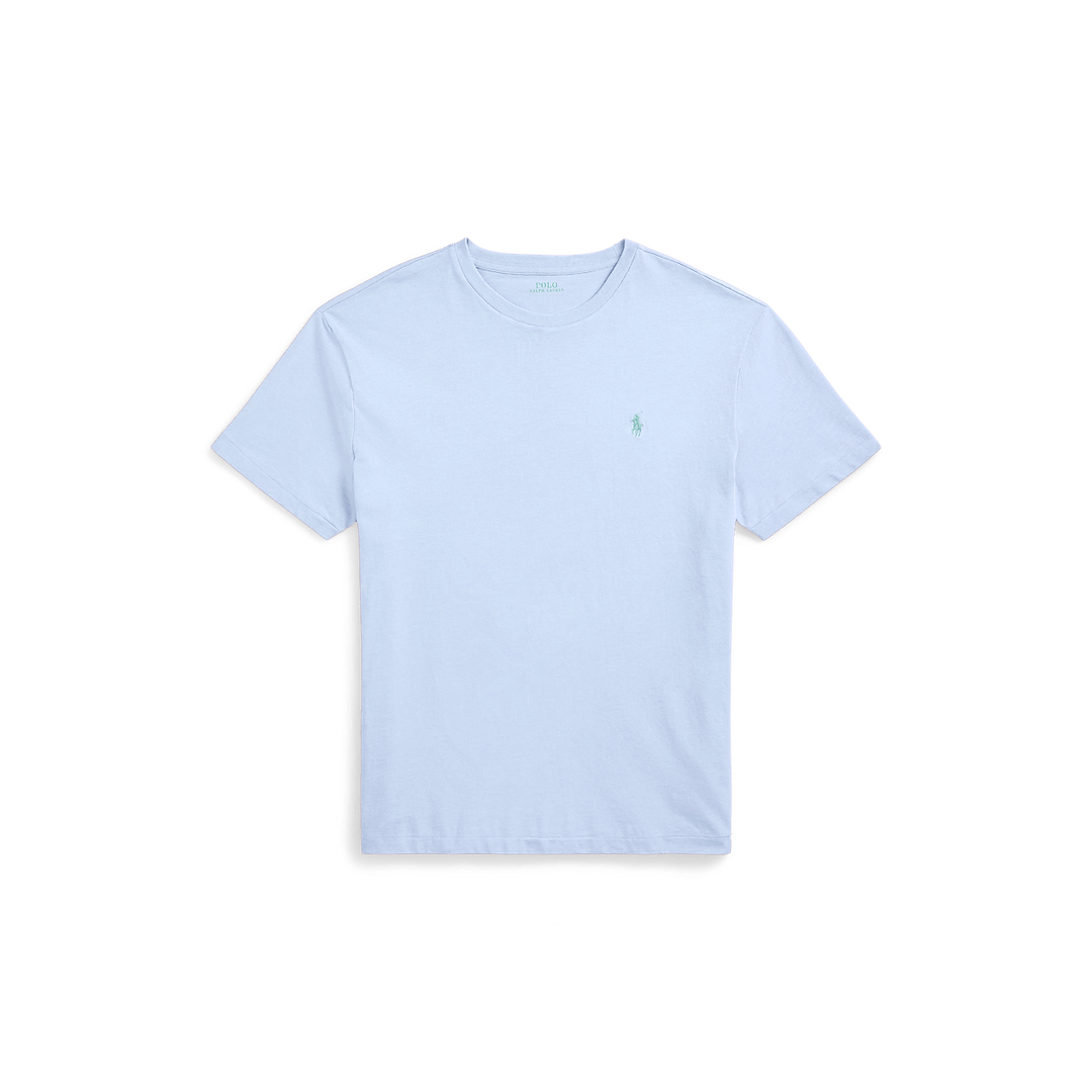 RALPH LAUREN - T-shirt à col rond Custom Slim Fit Bleu ciel - Lothaire