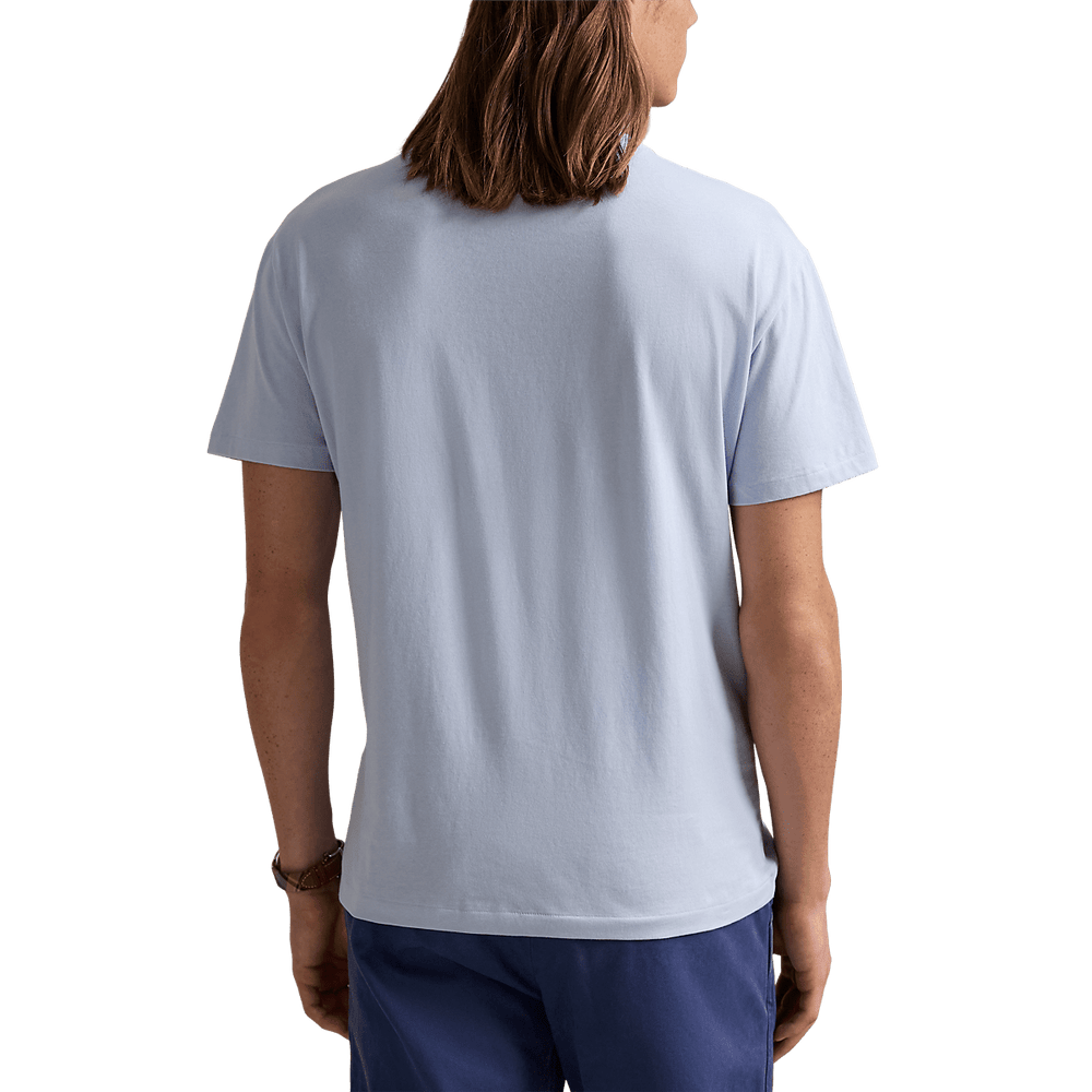 RALPH LAUREN - T-shirt à col rond Custom Slim Fit Bleu ciel - Lothaire