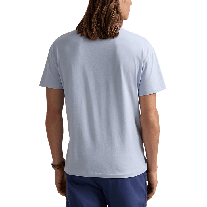 RALPH LAUREN - T-shirt à col rond Custom Slim Fit Bleu ciel - Lothaire