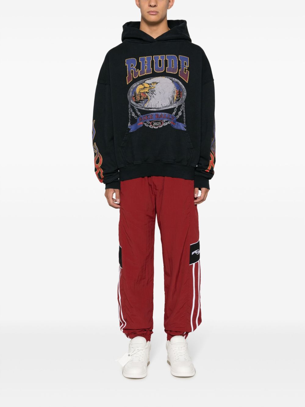 Rhude - Sweat à capuche Screaming Eagle en coton - Lothaire