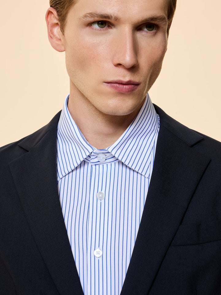 RRD - Blazer d'été en Laine Technique Bleu - Noir - Lothaire