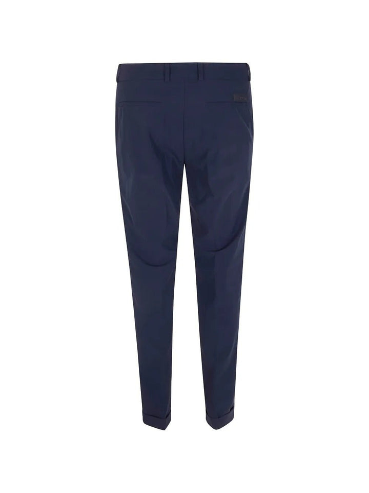 RRD - Pantalons Droit à Ourlet Boutonné Bleu Foncé - Lothaire