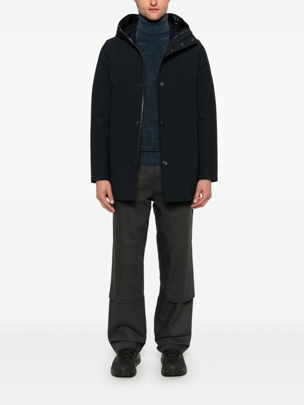 RRD - Parka en surflex avec capuche bleu/noir - Lothaire