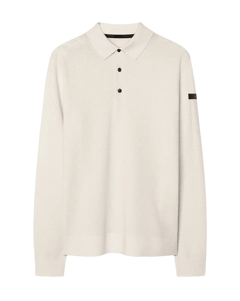 RRD - Polo manches longues en maille piquée Blanc - Lothaire
