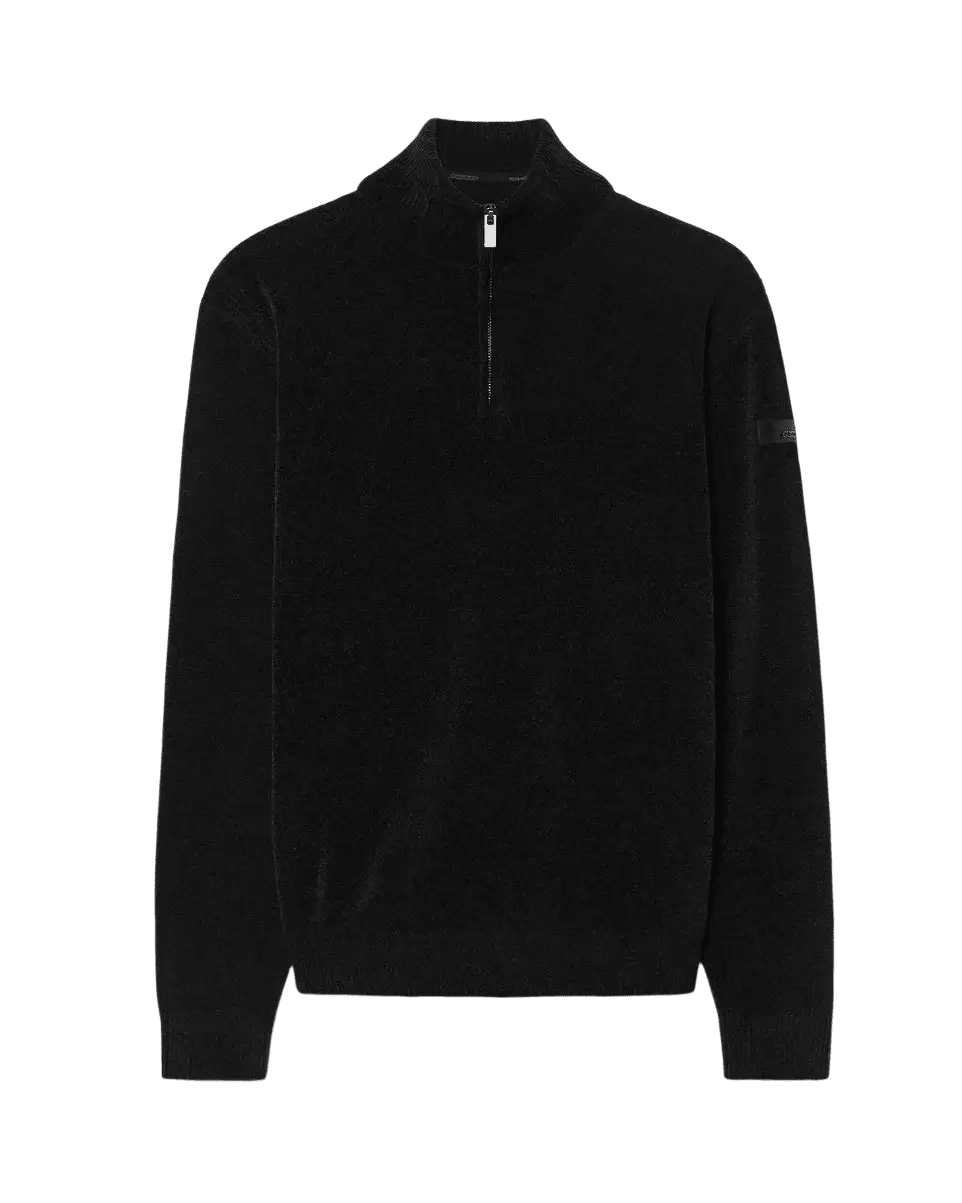 RRD - Pull col montant zippé Velvet Half Zip Knit Noir - Lothaire