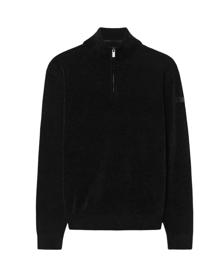 RRD - Pull col montant zippé Velvet Half Zip Knit Noir - Lothaire