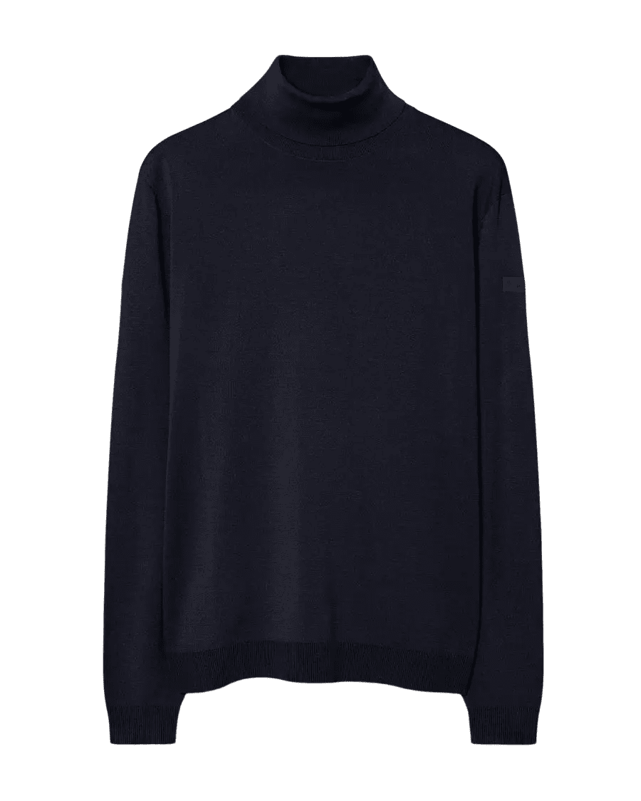 RRD - Pull col roulé Maxell Bleu-noir - Lothaire