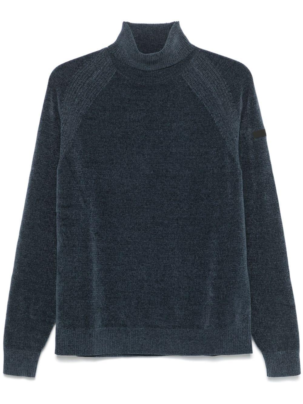 RRD - Pull en velours à col roulé bleu - Lothaire