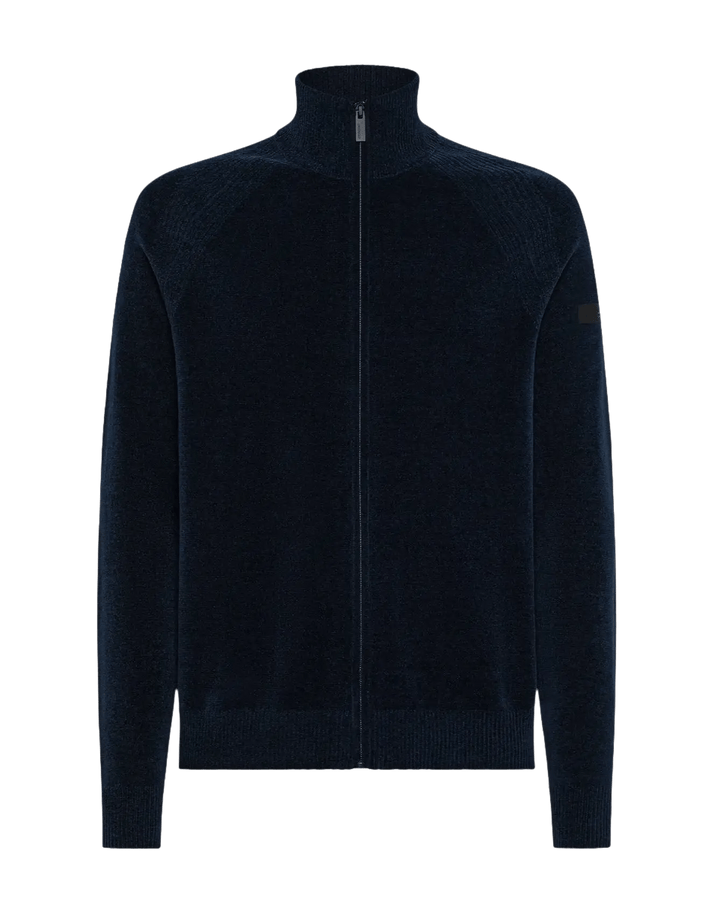 RRD - Pull Velvet Full Zip Knit Blue Black - Lothaire