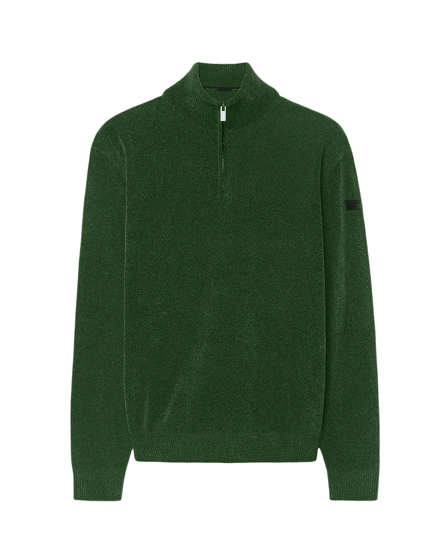RRD - Pull Velvet Half Zip Vert forêt - Lothaire