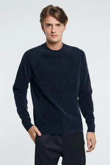 RRD - Pull Velvet Round Knit Blue Black - Lothaire