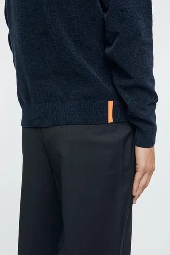RRD - Pull Velvet Round Knit Blue Black - Lothaire