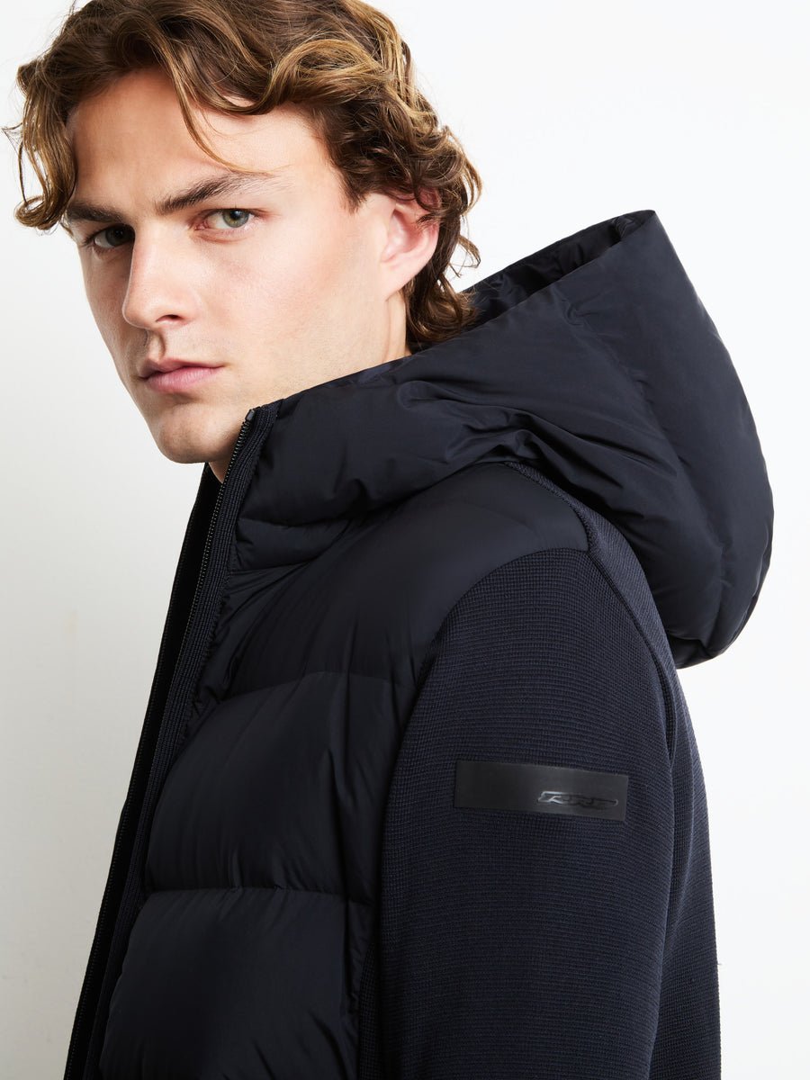 RRD - Veste hybride New Amos à capuche Bleu-noir - Lothaire