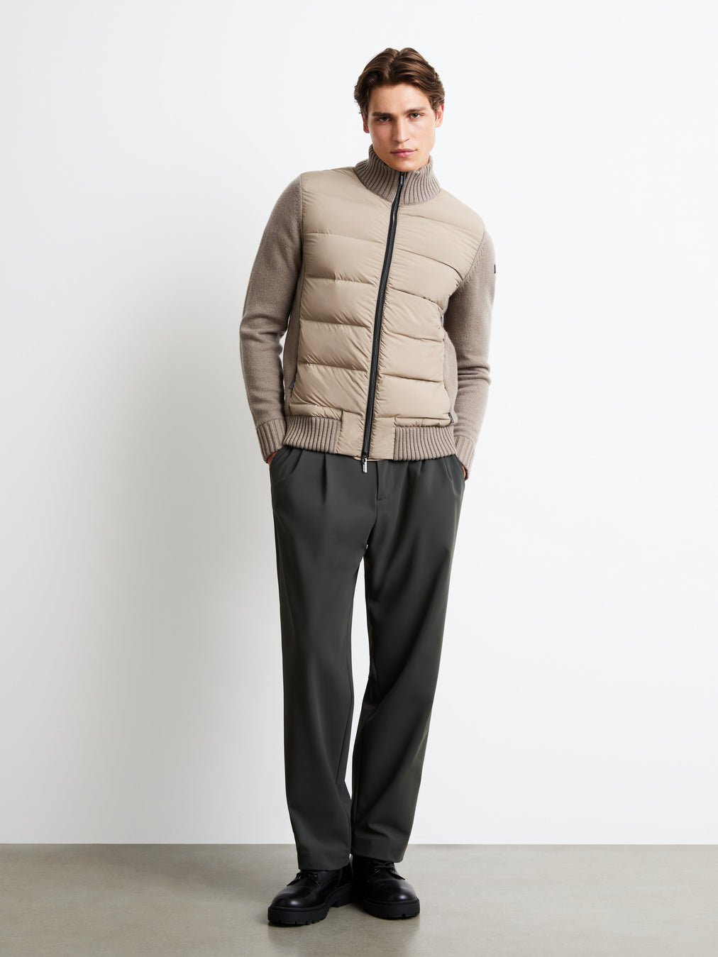 RRD - Veste hybride Wool Cash 7 en laine, cachemire et duvet Sable - Lothaire