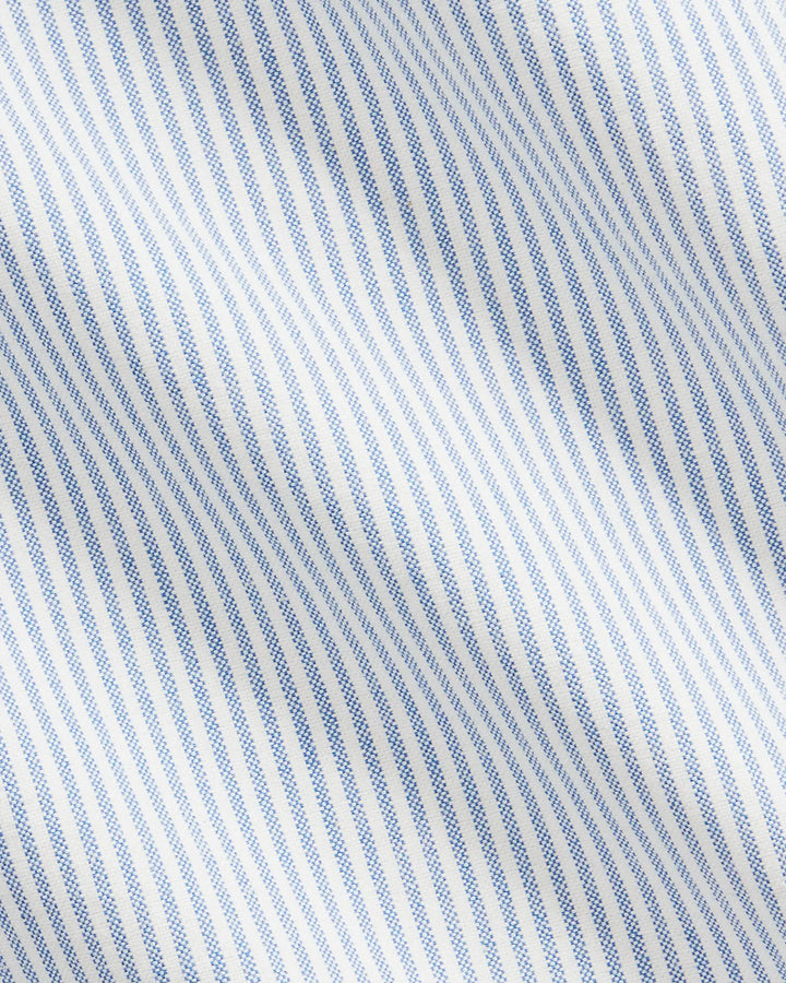 POLO RALPH LAUREN - Chemise Oxford rayée Custom Fit Bleu / Blanc
