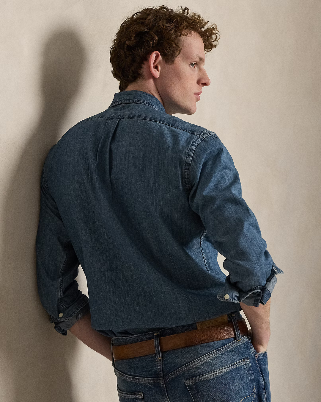 POLO RALPH LAUREN - Chemise en denim coupe ajustée Bleu