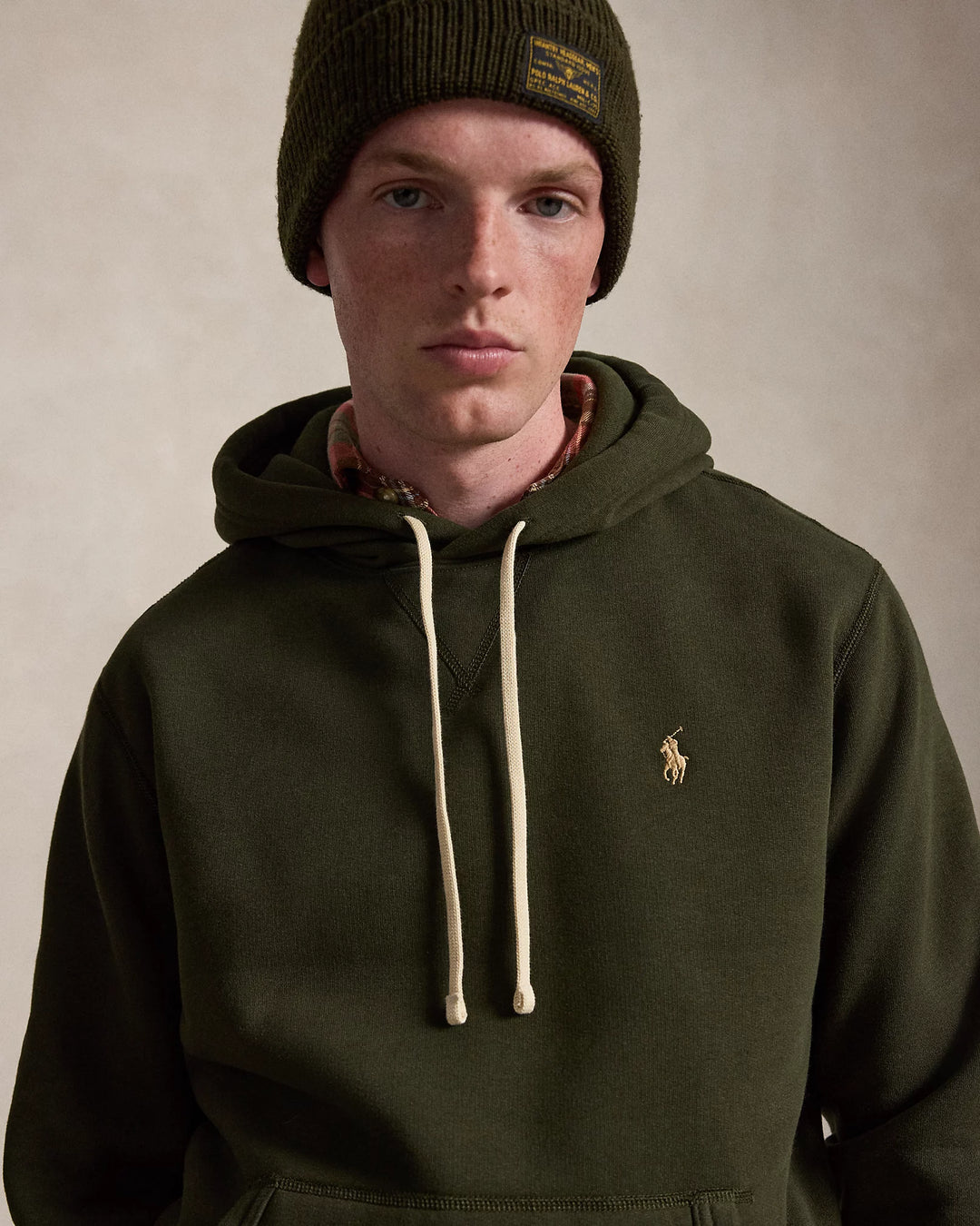 POLO RALPH LAUREN - Sweat à capuche RL en molleton Vert olive