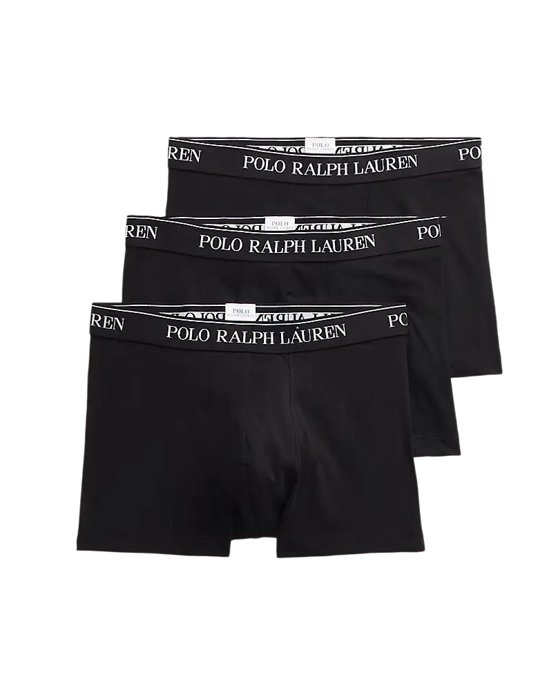 POLO RALPH LAUREN - Lot de 3 boxers en coton stretch Noir