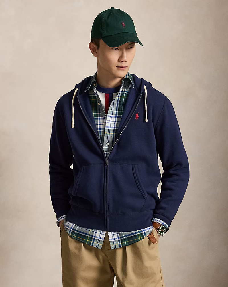 POLO RALPH LAUREN - Sweat à capuche RL en molleton Bleu marine