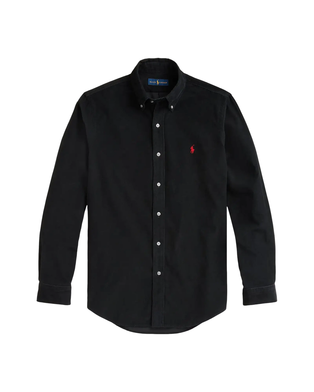 POLO RALPH LAUREN - Chemise ajustée en velours côtelé de coton Noir