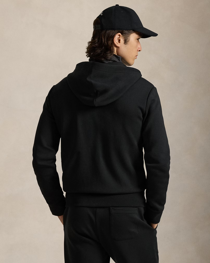 POLO RALPH LAUREN - Sweat à capuche en maille double Noir