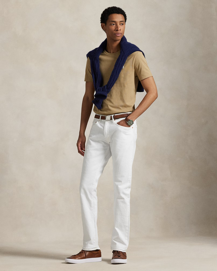 POLO RALPH LAUREN - T-shirt col rond en jersey Custom Slim Fit Beige sable
