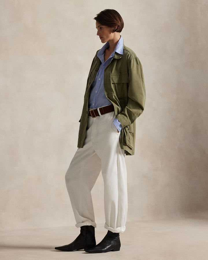 POLO RALPH LAUREN - Veste utilitaire en toile de coton Vert olive