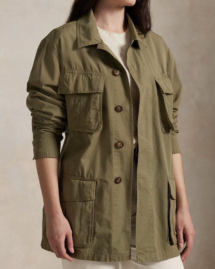 POLO RALPH LAUREN - Veste utilitaire en toile de coton Vert olive