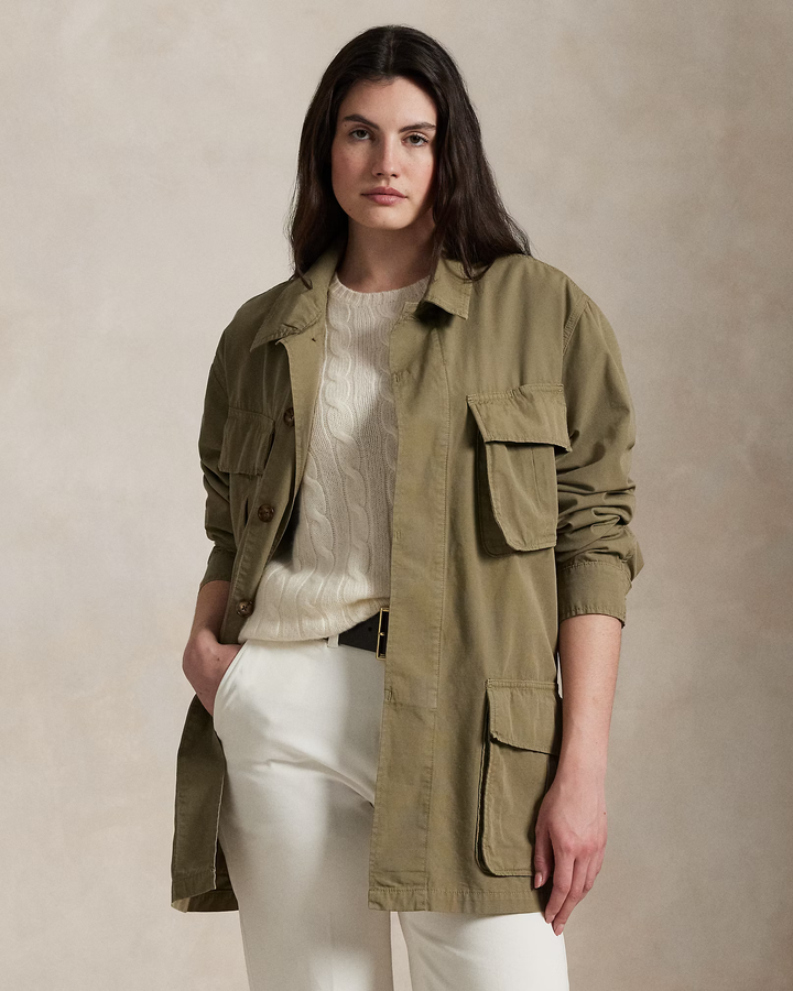 POLO RALPH LAUREN - Veste utilitaire en toile de coton Vert olive