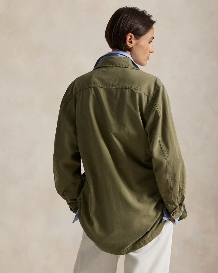 POLO RALPH LAUREN - Veste utilitaire en toile de coton Vert olive