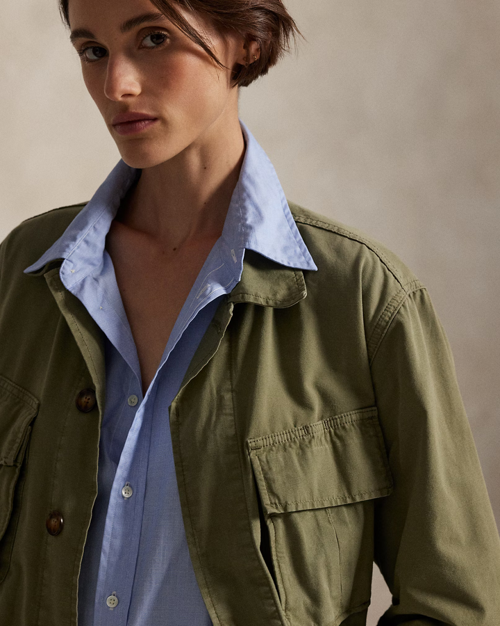 POLO RALPH LAUREN - Veste utilitaire en toile de coton Vert olive