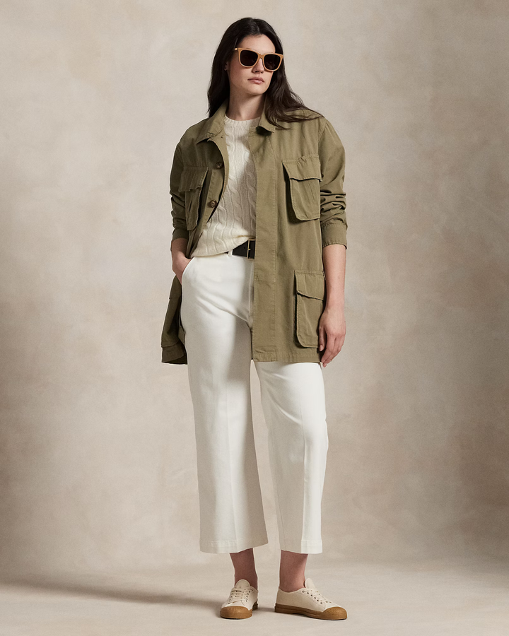POLO RALPH LAUREN - Veste utilitaire en toile de coton Vert olive