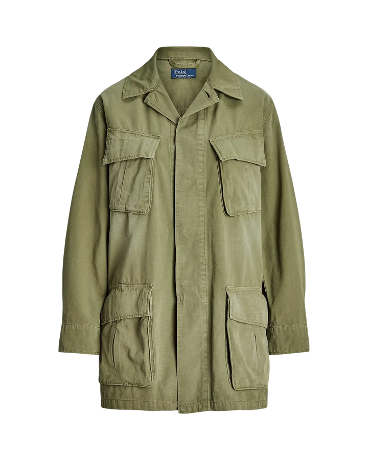 POLO RALPH LAUREN - Veste utilitaire en toile de coton Vert olive
