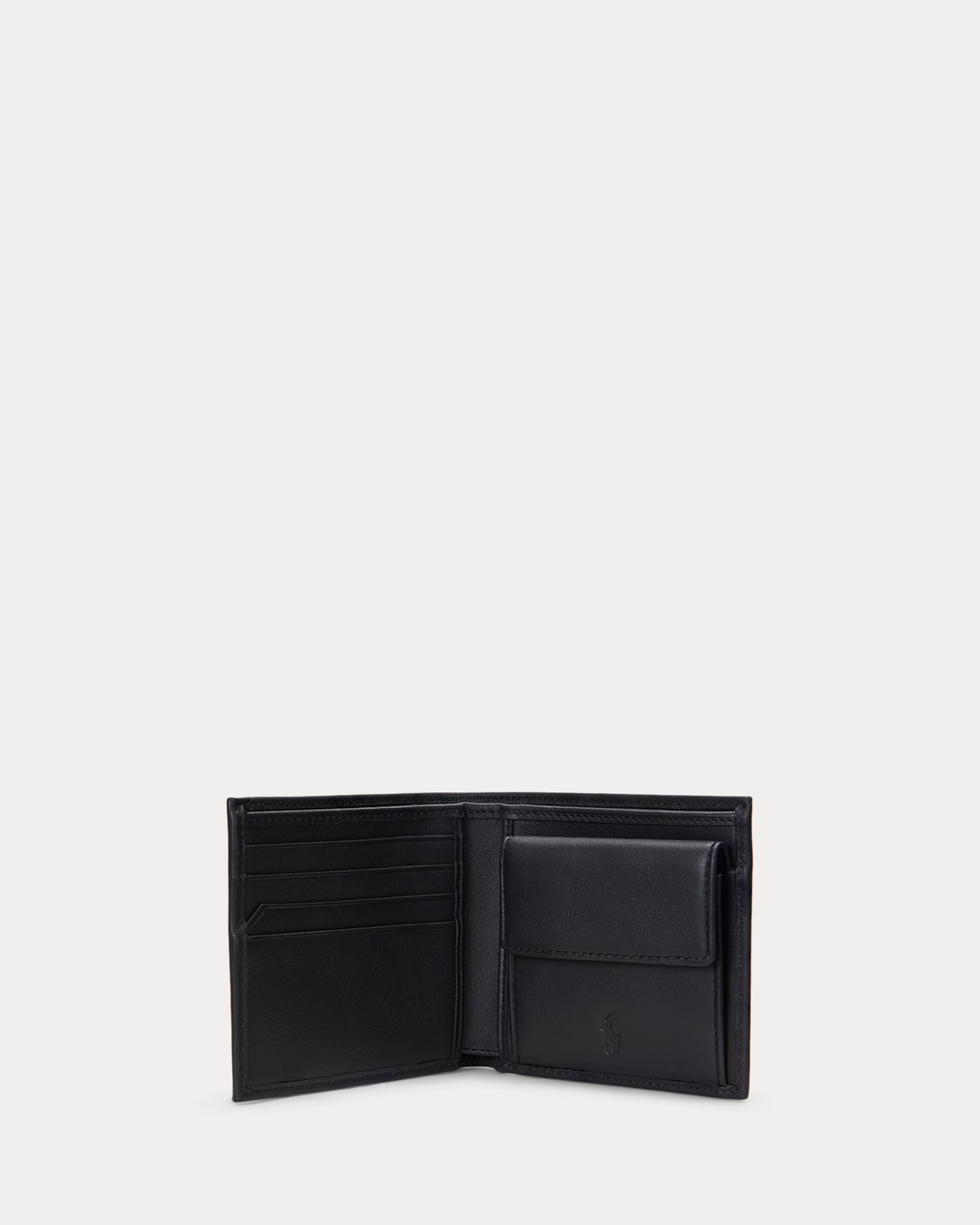 POLO RALPH LAUREN - Portefeuille en cuir lisse Noir