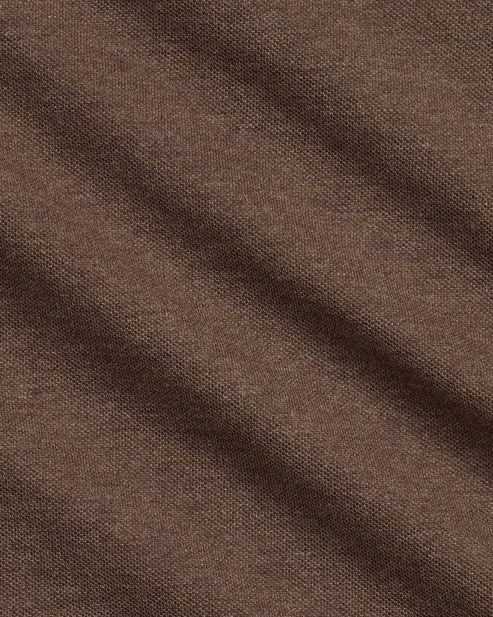 POLO RALPH LAUREN - Chemise ultra légère en coton piqué Marron taupe