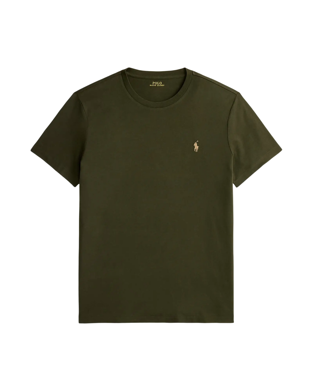 POLO RALPH LAUREN - T-shirt col rond en jersey Custom Slim Fit Vert olive
