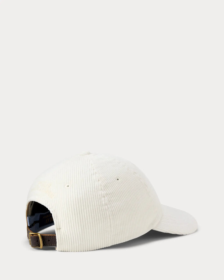 POLO RALPH LAUREN - Casquette en velours côtelé Blanc chaud