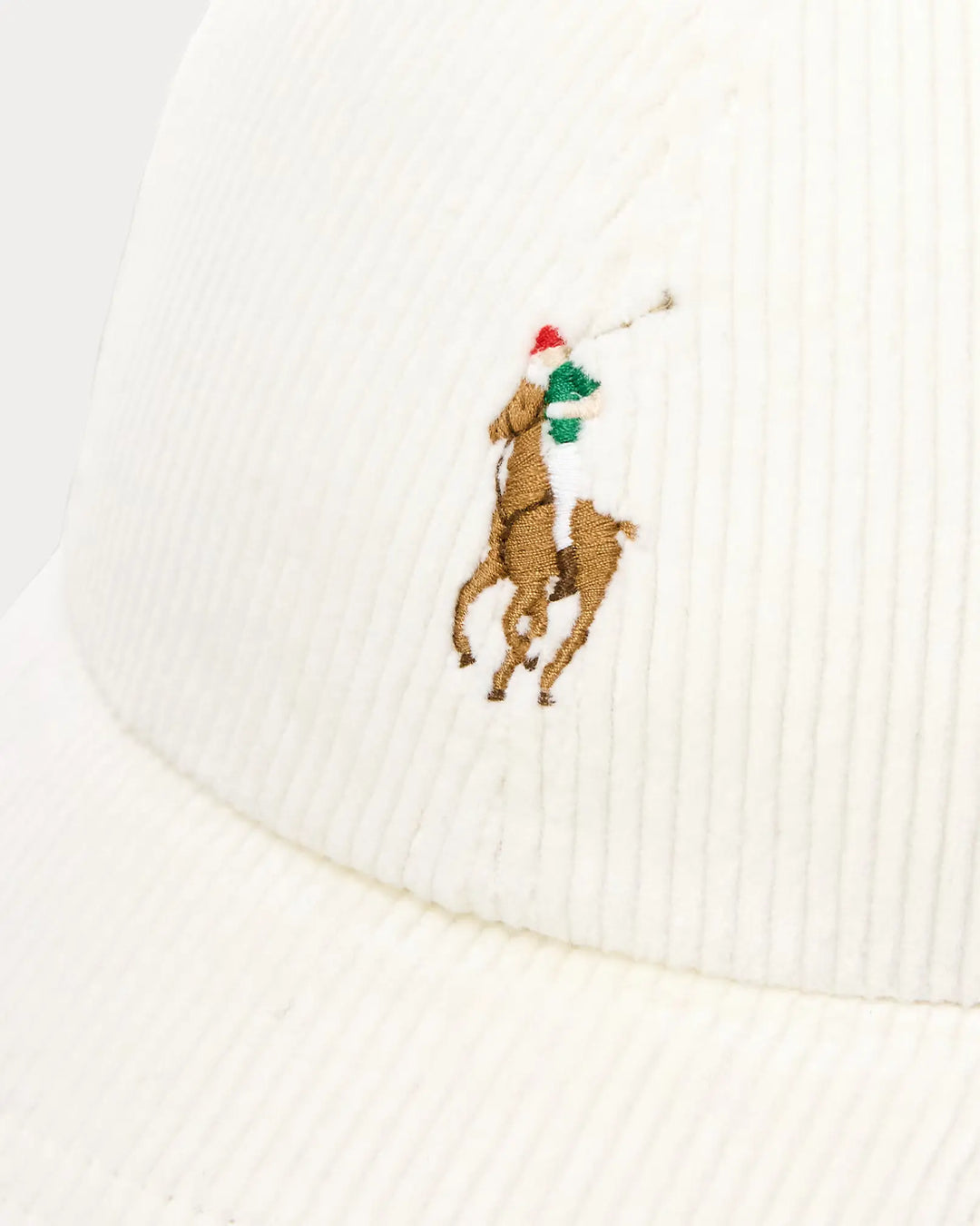 POLO RALPH LAUREN - Casquette en velours côtelé Blanc chaud