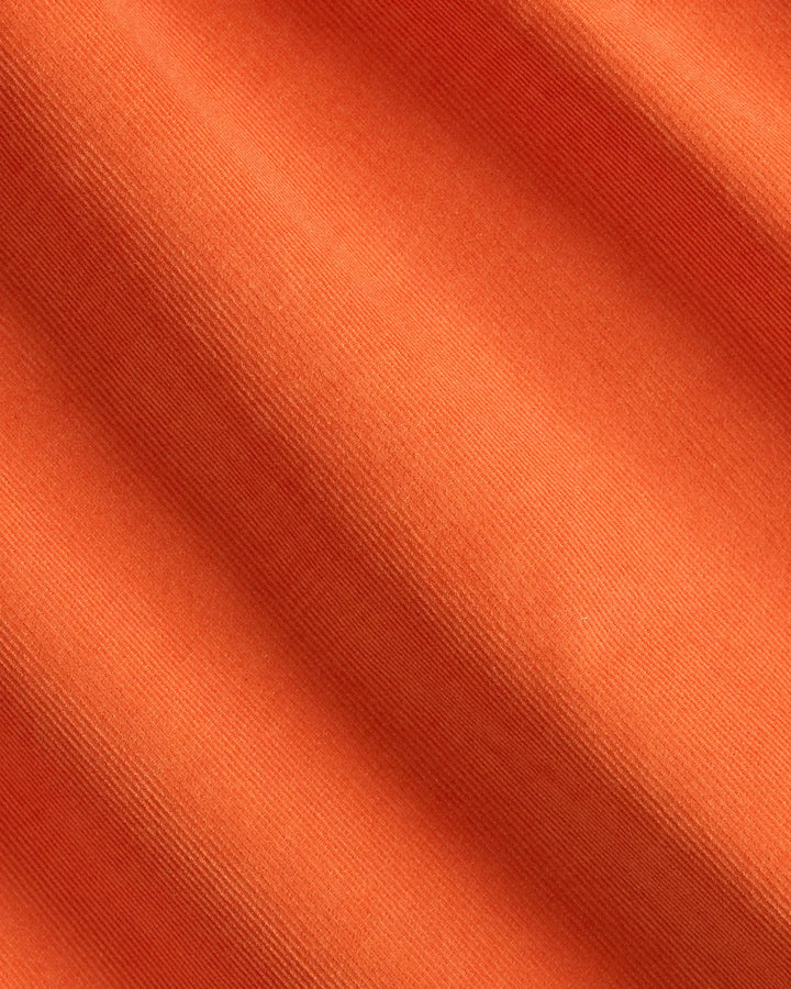 POLO RALPH LAUREN - Chemise ajustée en velours côtelé de coton Orange collège