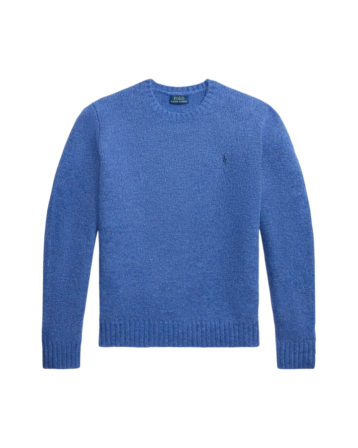 POLO RALPH LAUREN - Pull texturé à col rond Bleu chiné