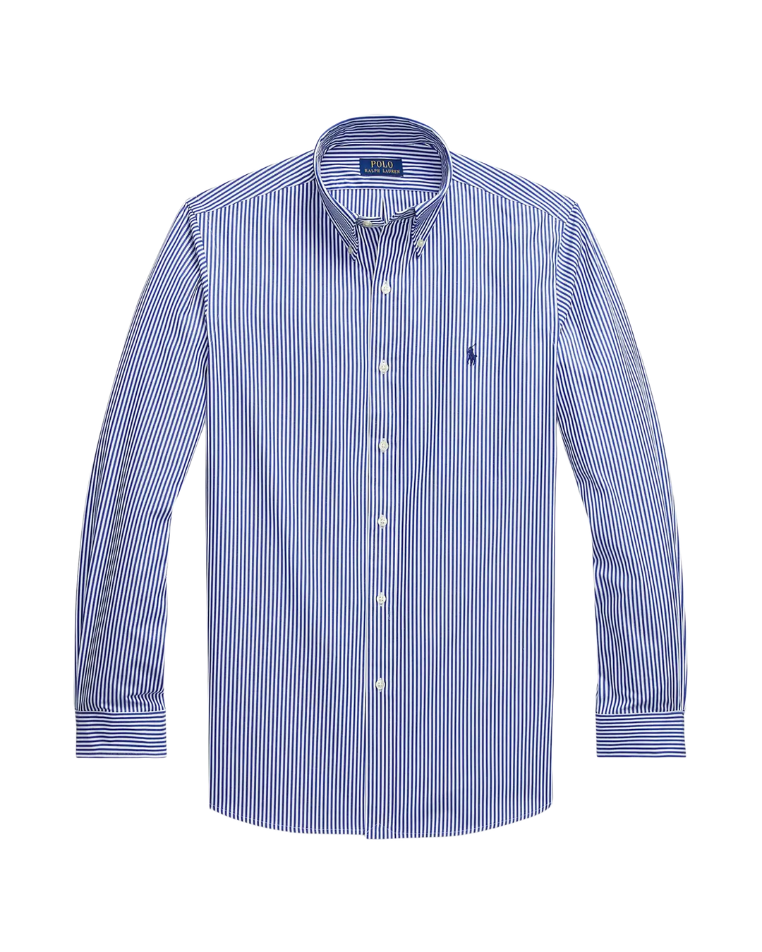 POLO RALPH LAUREN - Chemise rayée ajustée en popeline Bleu / Blanc