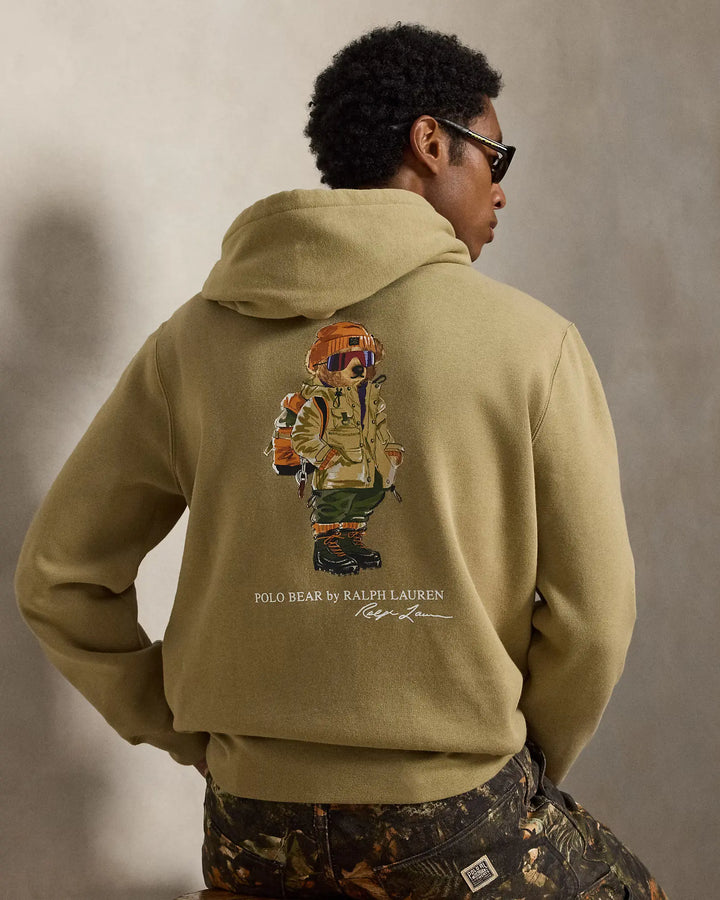 POLO RALPH LAUREN - Sweat à capuche Polo Bear en molleton Kaki