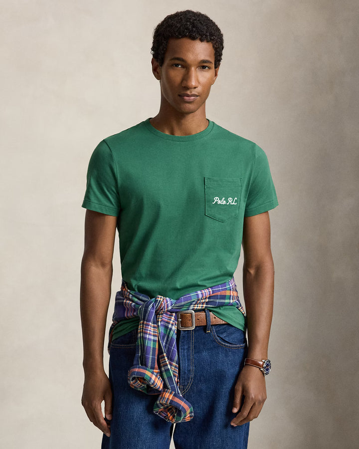POLO RALPH LAUREN - T-shirt Polo Bear Custom Slim Fit Vert