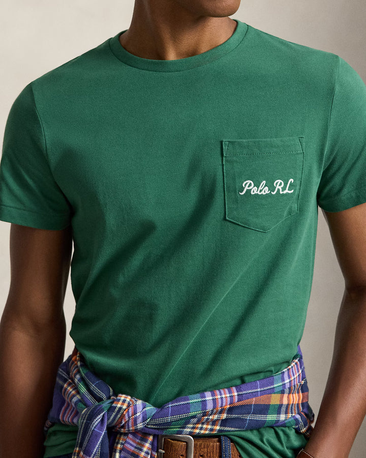 POLO RALPH LAUREN - T-shirt Polo Bear Custom Slim Fit Vert