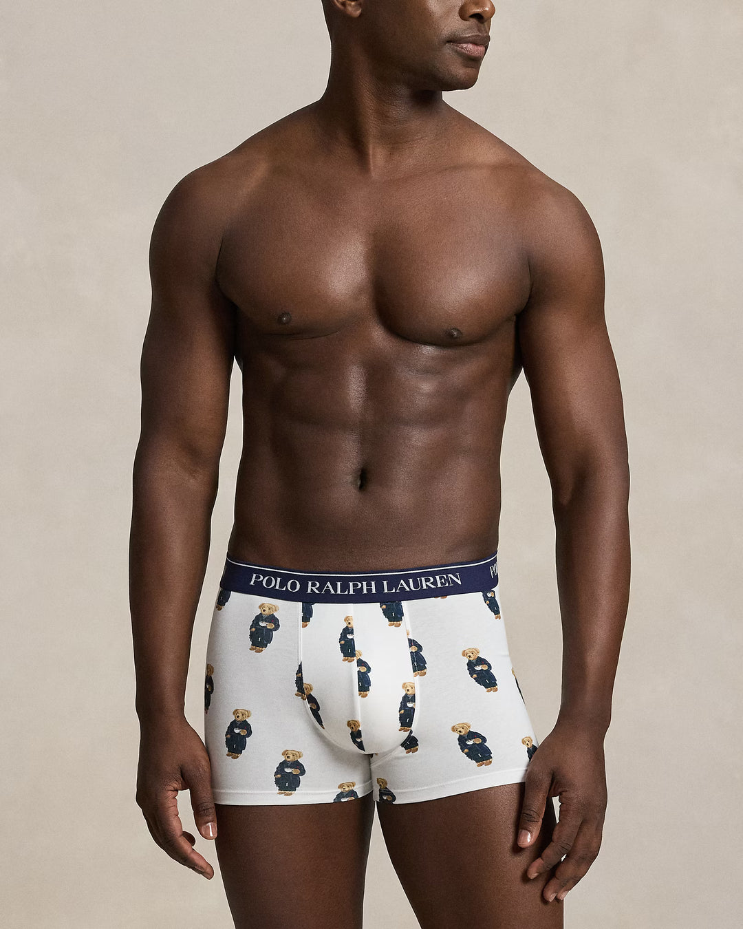 POLO RALPH LAUREN - Lot de 3 boxers classiques en coton stretch Marine / Vert / Blanc