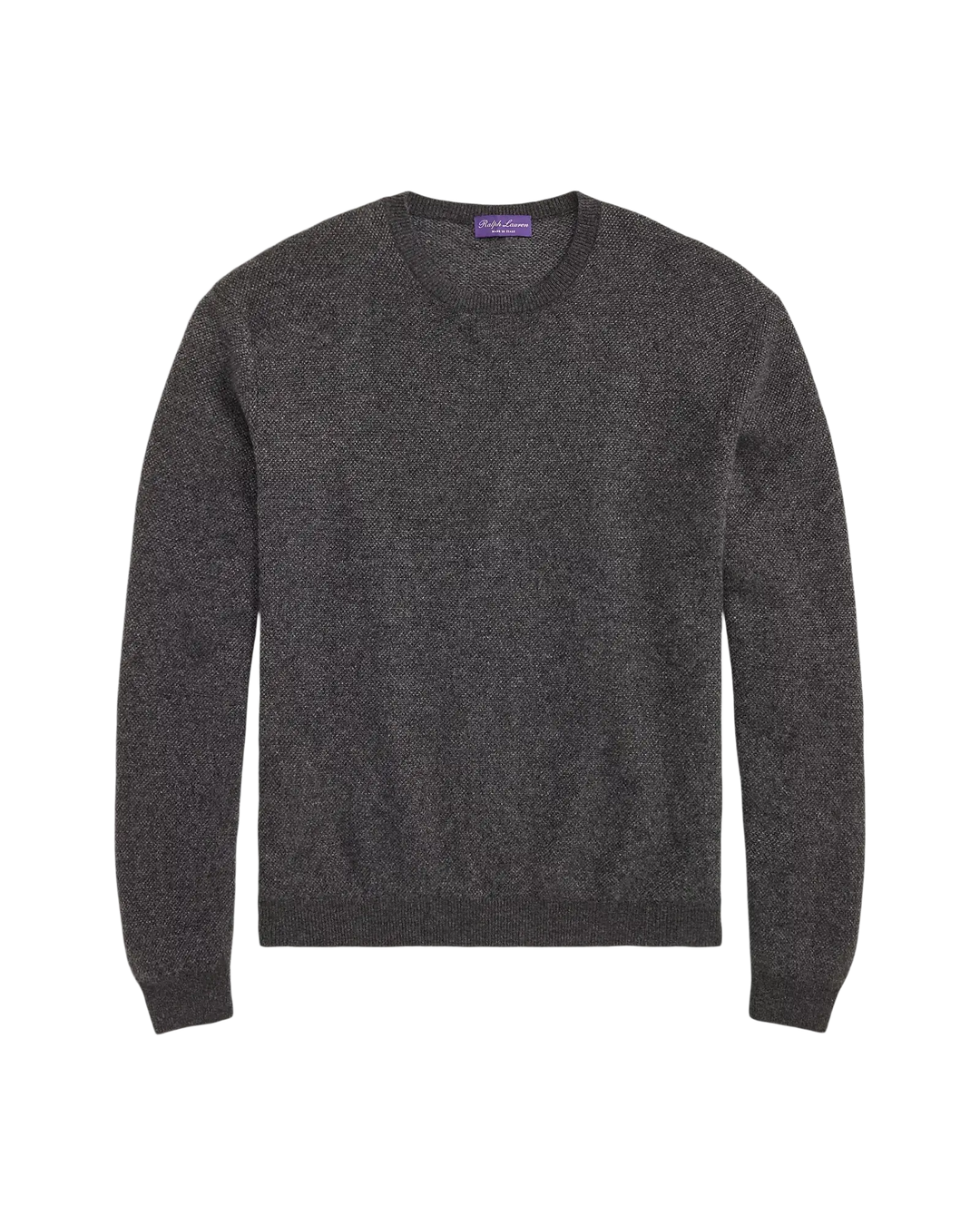 POLO RALPH LAUREN - Pull en cachemire Birdseye Gris foncé chiné