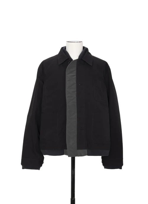 SACAI - Blouson réversible Nylon Twill x Rip Stop Noir / Kaki foncé - Lothaire