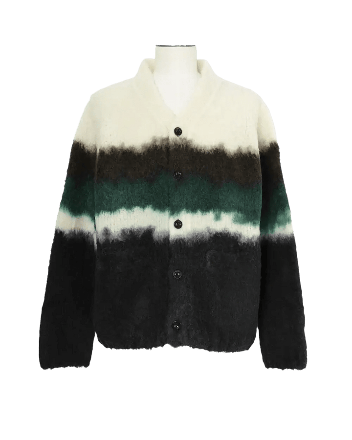 SACAI - Cardigan en maille Chusen-Dyed Noir multicolore - Lothaire