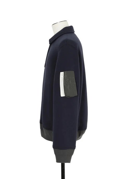 SACAI - Polo Sweat Marine / Kaki foncé - Lothaire